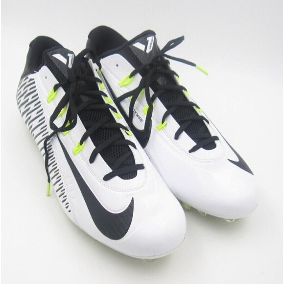 New Nike Vapor Carbon Elite 2 TD White Black Volt Cleats Sz 16US (S60)631425-100